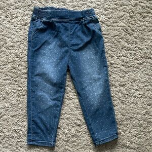 NWOT H&M polka dot jeans 12-18M